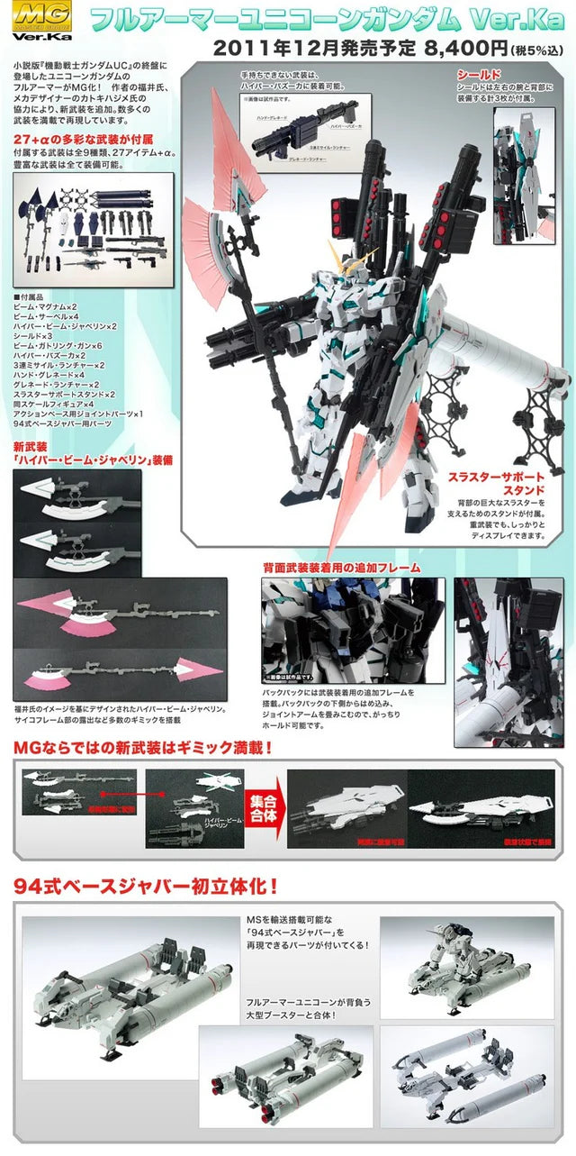 MG #150 RX-0 Full Armor Unicorn GUNDAM Ver.Ka 1:100