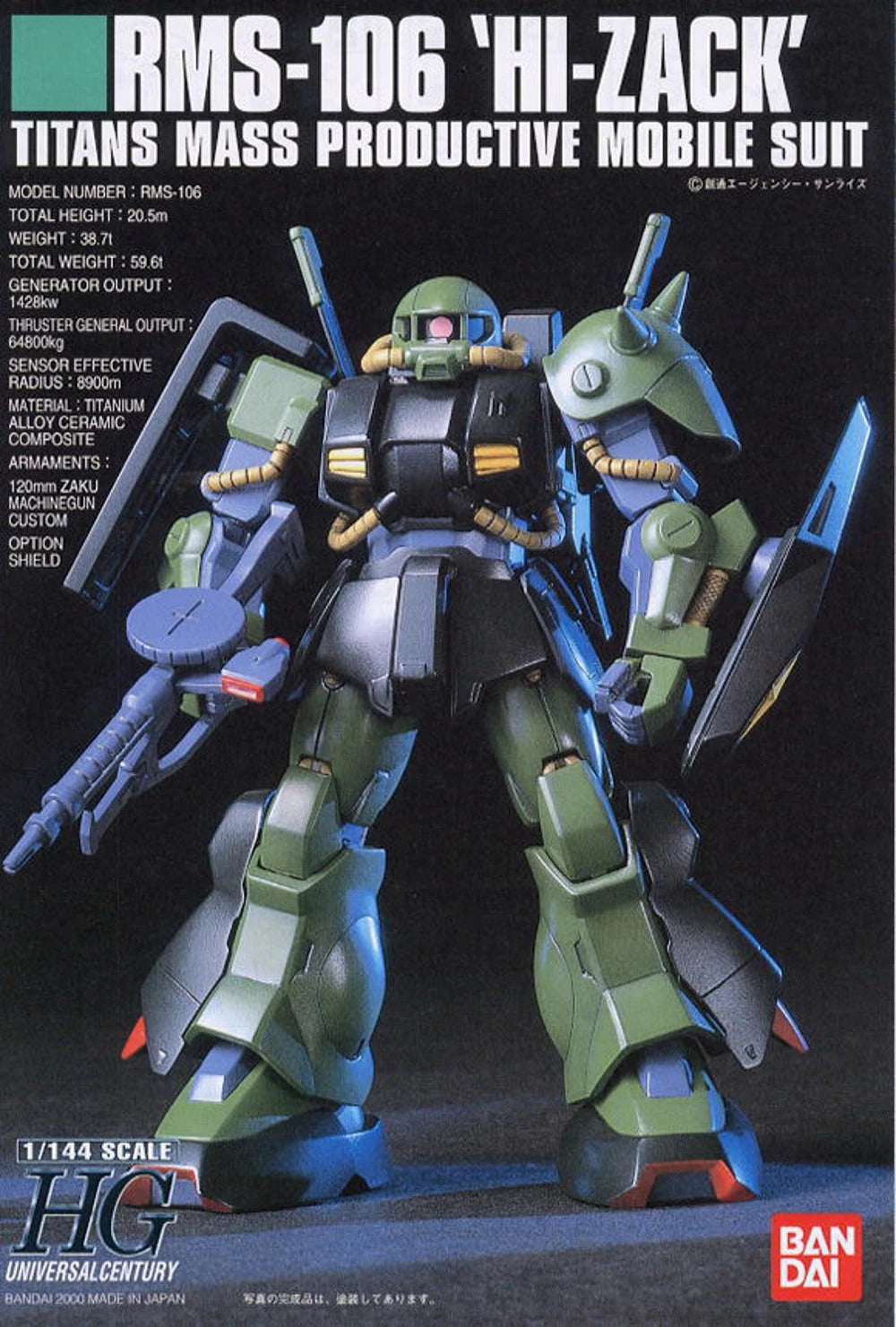 HGUC #012 RMS-106 Hi-Zack 1:144