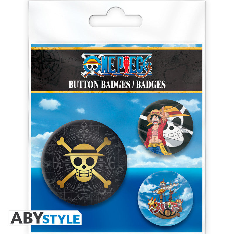 ONE PIECE Badge Pack Skull & Luffy