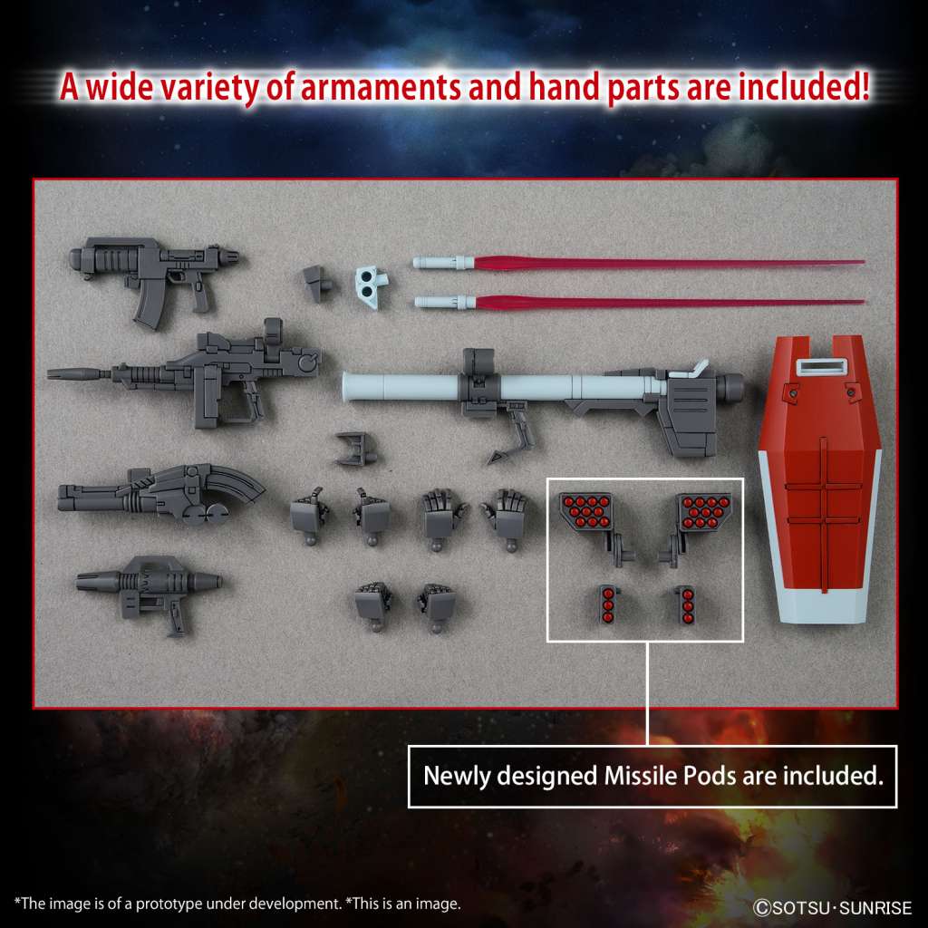 HG RGM-79 GM [Shoulder Cannon/ Missile Pod Equipment] 1:144